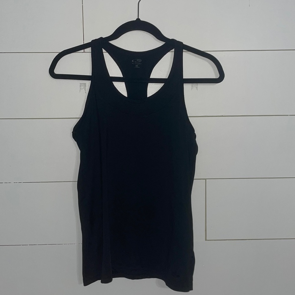 Champion Racerback Workout Tank Top Black M #0129